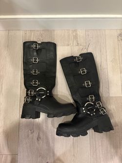 gothic black boots