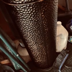 Hammered metal planter