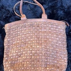 Woven Leather Hobo Bag