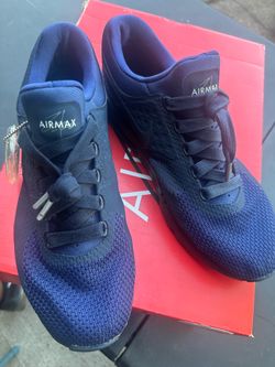 AUTHENTIC  SLIGHTLY USED NIKE AIR MAX ZERO QS SIZE 10.5 BLUE  W/BOX 789695 400 RETAIL $150