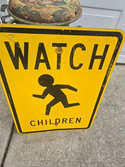 Pair of metal Traffic signs