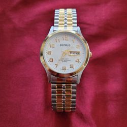 ⚡️RARE Benrus CB23 Day Date Two Tone Men's Watch - GORGEOUS Mint Condition