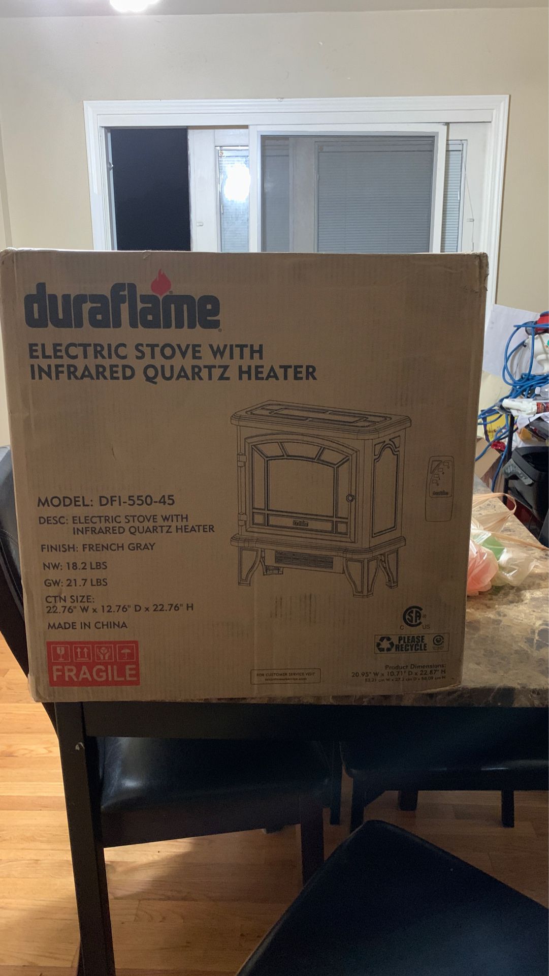 Duraflame Electric stove with infrared quartz heater