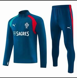 2026 Portugal Pre-Game Tracksuit Training Jacket + Pants XXL Adult