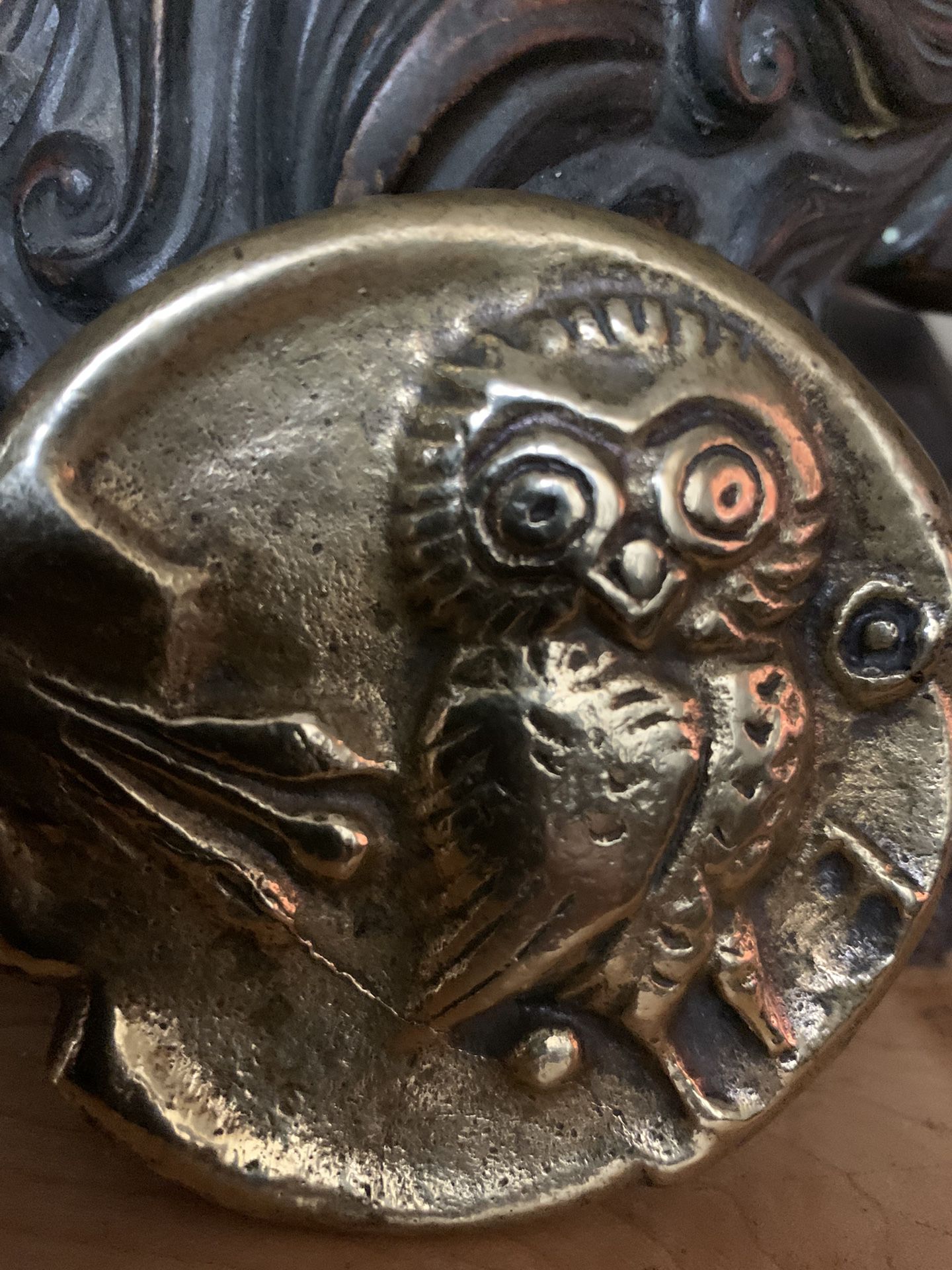 Brass Owl Paperweight