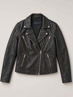 American Eagle Black Leather Moto Jacket size S