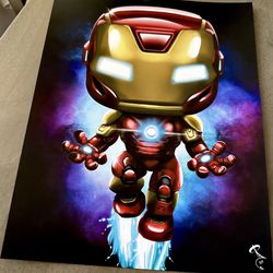Iron man Iron-Man Marvel Funko Style Print