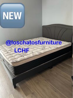 Queen size bed frame and mattress