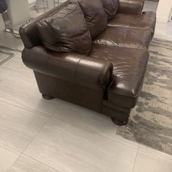 Brown Leather Couch