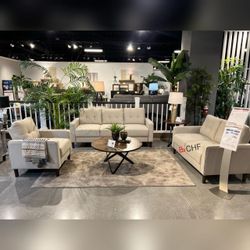 3 Piece Living Room Sofa Set ( Included sofa +loveseat + chair)
