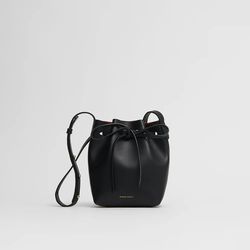 Brand New - Mansur Gavriel Mini Mini Bucket Bag Black/Flamma