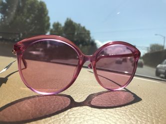 Pink Gucci glasses