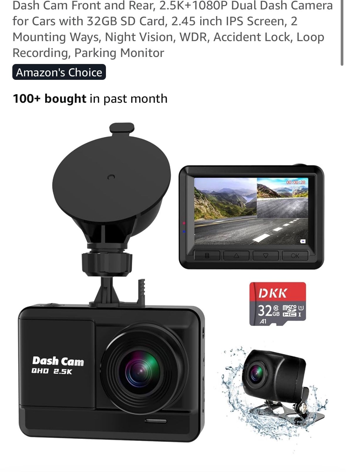 Dash Cam Front And Rear