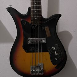 Vintage 1960s Teisco Del Rey Bass