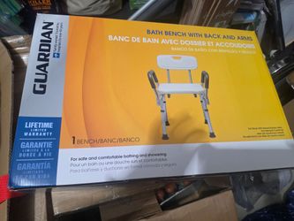 Bath bench arms and back