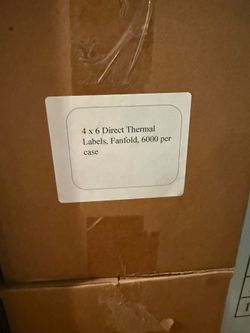 4x6 direct thermal labels fanfold qty6000