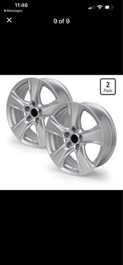 New in the box set of 2 17" Wheel Rim 17x7-inch 5-Lug Silver, for 2019-23 Toyota RAV4, Replacement Alloy Rims(E616)