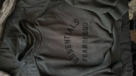 Black Essentials Hoodie Size Small