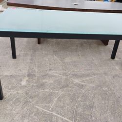 Durable Glass Table 3 Ft Wide 5half Ft Length 2 Half Ft Tall.   