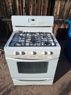 Washer and gas dryer and 5 burner stove great condition