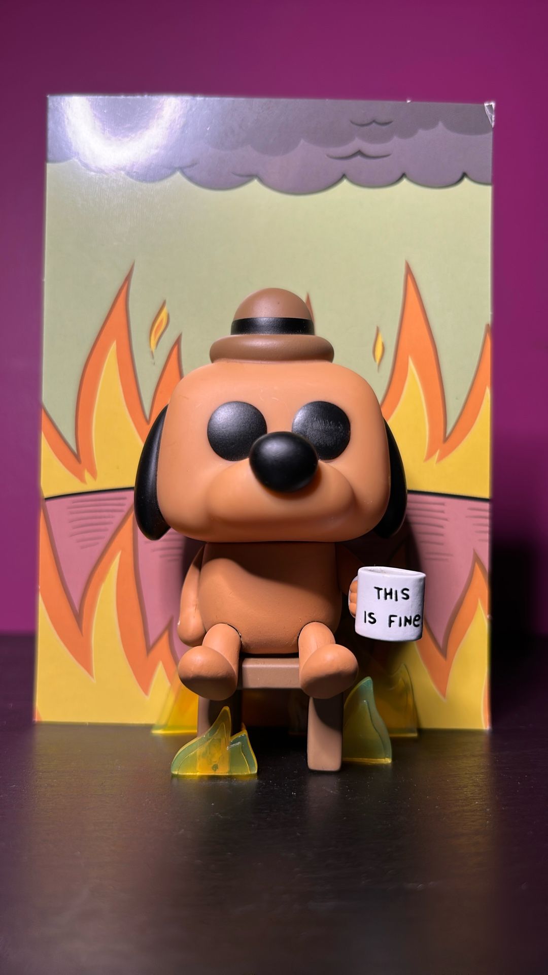 “This is fine” Dog meme funny Funko Pop
