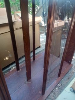 Wood and Glass Display Cabinet