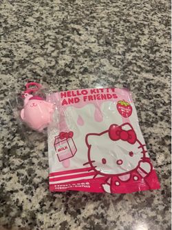 Sanrio Hello Kitty and Friends Strawberry Milk  Bag Clip-Pompompurin