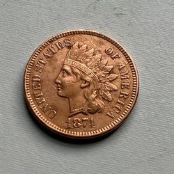 1874 indian head penny