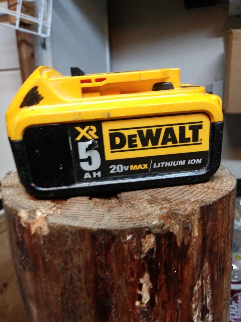 DEWALT XR 5AH BATTERY $40