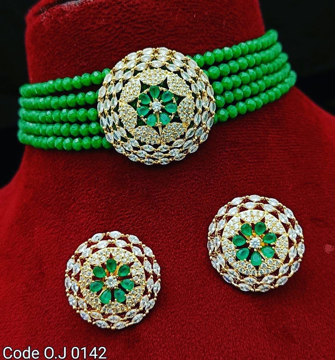 AD Stones Choker Earrings 