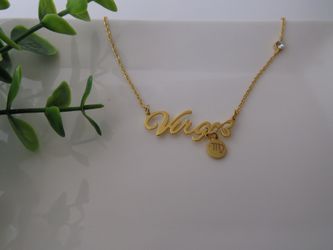 12 Constellation Zodiac Old English Letter Sign Pendant Necklace Astrology, Virgo