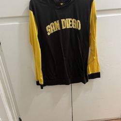 BEAUTIFUL SD  PADRES HOODED ADULT SIZE L