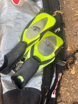 Surge Snorkel Fins Neon Yellow Black