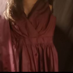 Burgundy Bridesmaid Dress 