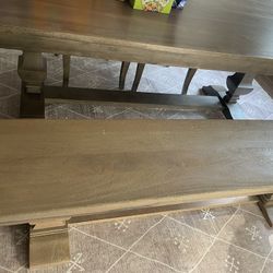 Dining Room Set: Table, Bench, 4 Chairs 