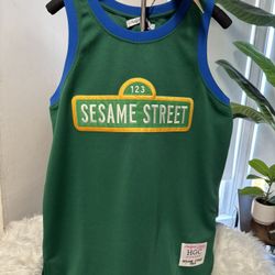 BNEW w/ Tags Headgear Classics Jersey Sesame Street Elmo Cookie Monster Big Bird Oscar Mens L 