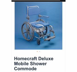 NEW Homecraft Deluxe Mobile Shower Commode