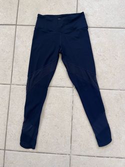 Victoria's Secret Sport Knockout Leggings – Women's S, Navy, Mesh Panels, Ankle Slit