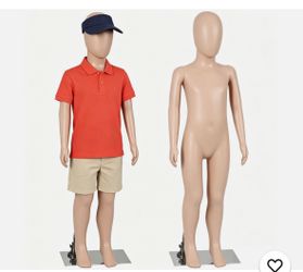 43.3" Height Child Mannequin Full Body Realistic Adjustable Detachable Manikin