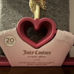 JUICY COUTURE HANGERS JUICY COUTURE PINK HEART HANGER SET OF 20  NEW