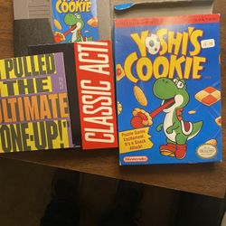 Two NES games with box and manual