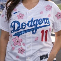 Women Dodgers BLING size Large Jersey 