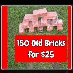 Fire Sale - 150 Old Vintage Antique Red Bricks!