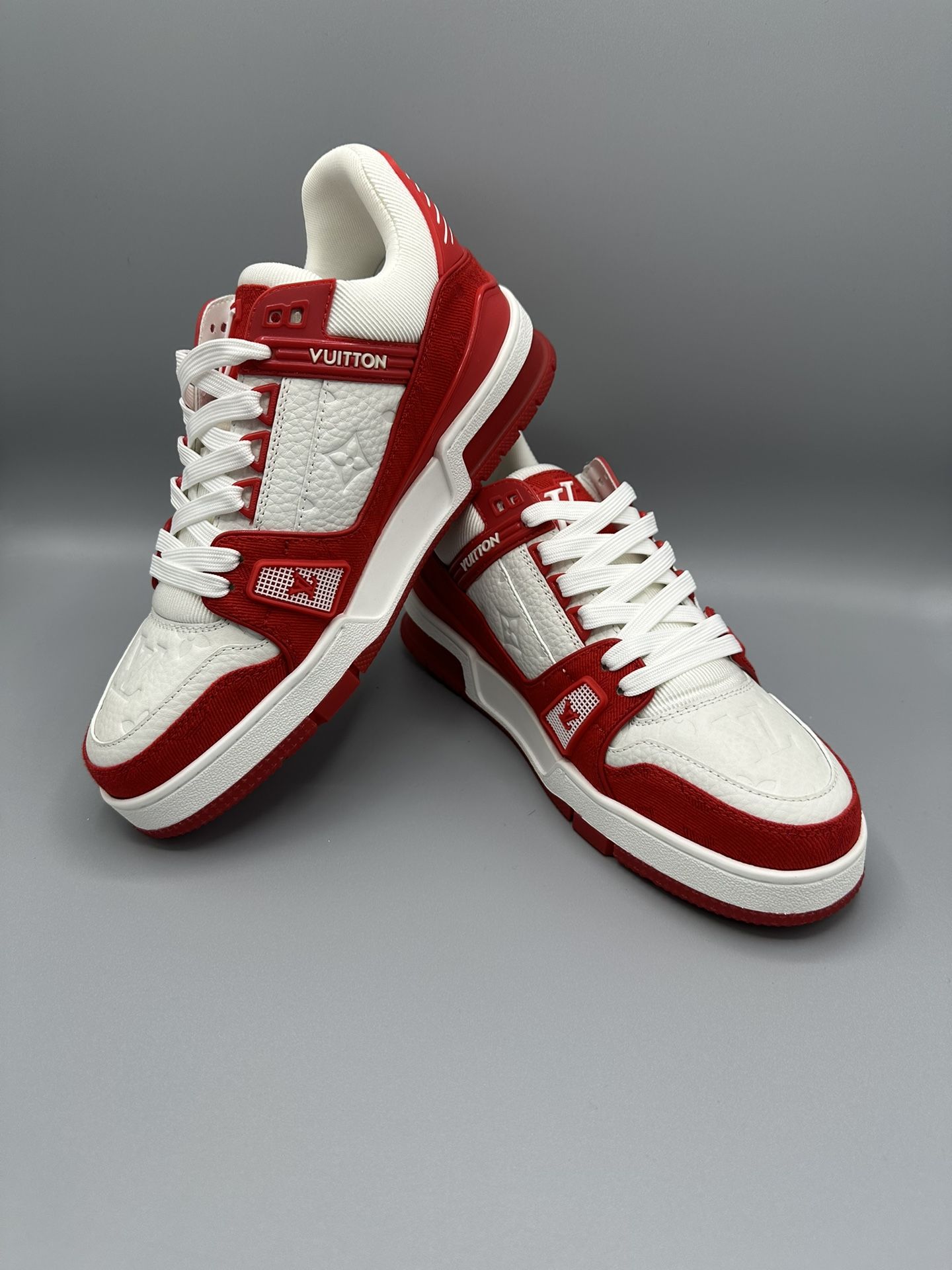 Louis Vuitton Trainer Low White Red Sizes: (7 , 11) ✅ Text me if you’re interested 🚨✅