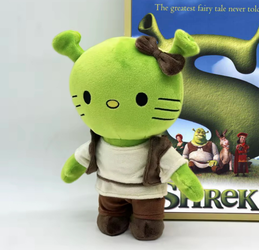 Hello Kitty Shrek Plushie 10"
