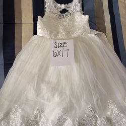 White Gown For Girl Size 6x/7