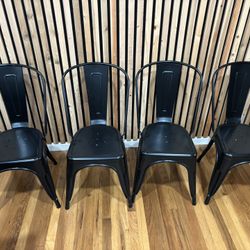Black Metal Chairs $90.00 Or Best Offer 