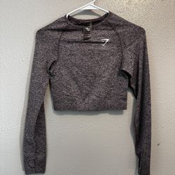 Cropped Heather Purple Long sleeve Gymshark