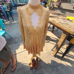 Free People Boho Tunic Dress Lace 