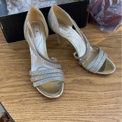 Sparkly Silver Heels